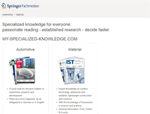 Tablet Screenshot of my-specialized-knowledge.com